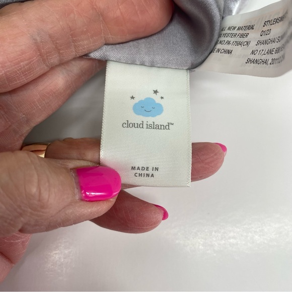 Cloud Island Gray Elephant Lovey Security Blanket Satin Trim and Back Baby Plush - Picture 15 of 15